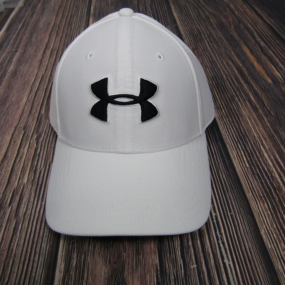 Under Armour NWT Mens Hat Blitzing 3.0 Medium/Large White Fitted Golf Athletic